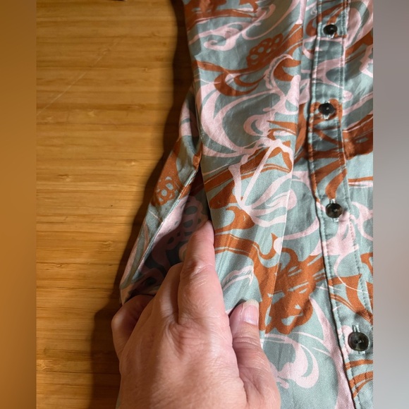 ADEAM- Floral Silk Shirtdress. Size M - Picture 9 of 11